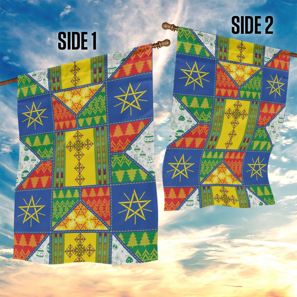Ethiopia Christmas Garden Flag Patchwork Style