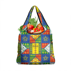 Ethiopia Christmas Grocery Bag Patchwork Style