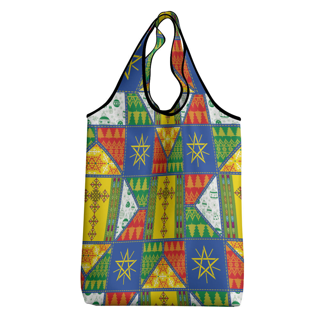 Ethiopia Christmas Grocery Bag Patchwork Style