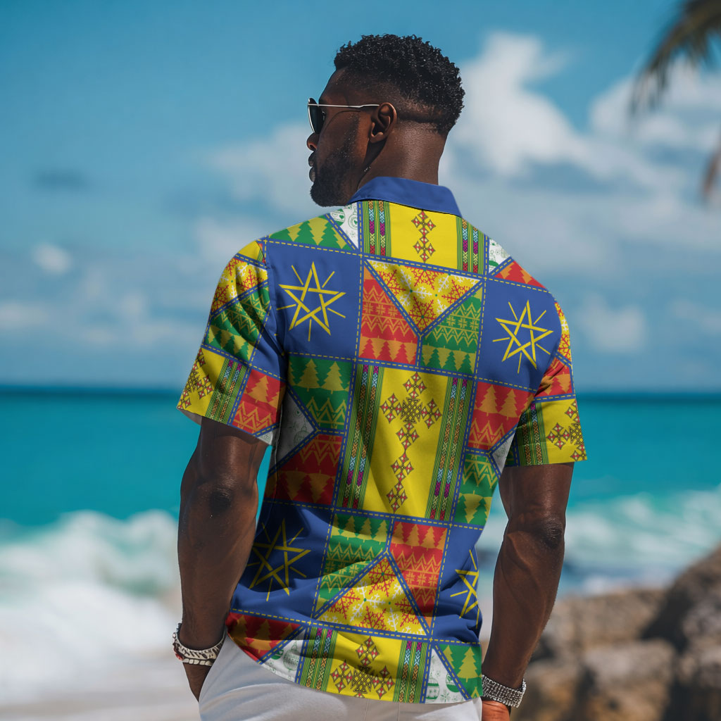 Ethiopia Christmas Hawaiian Shirt Patchwork Style