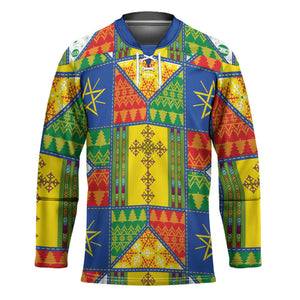 Ethiopia Christmas Hockey Jersey Patchwork Style