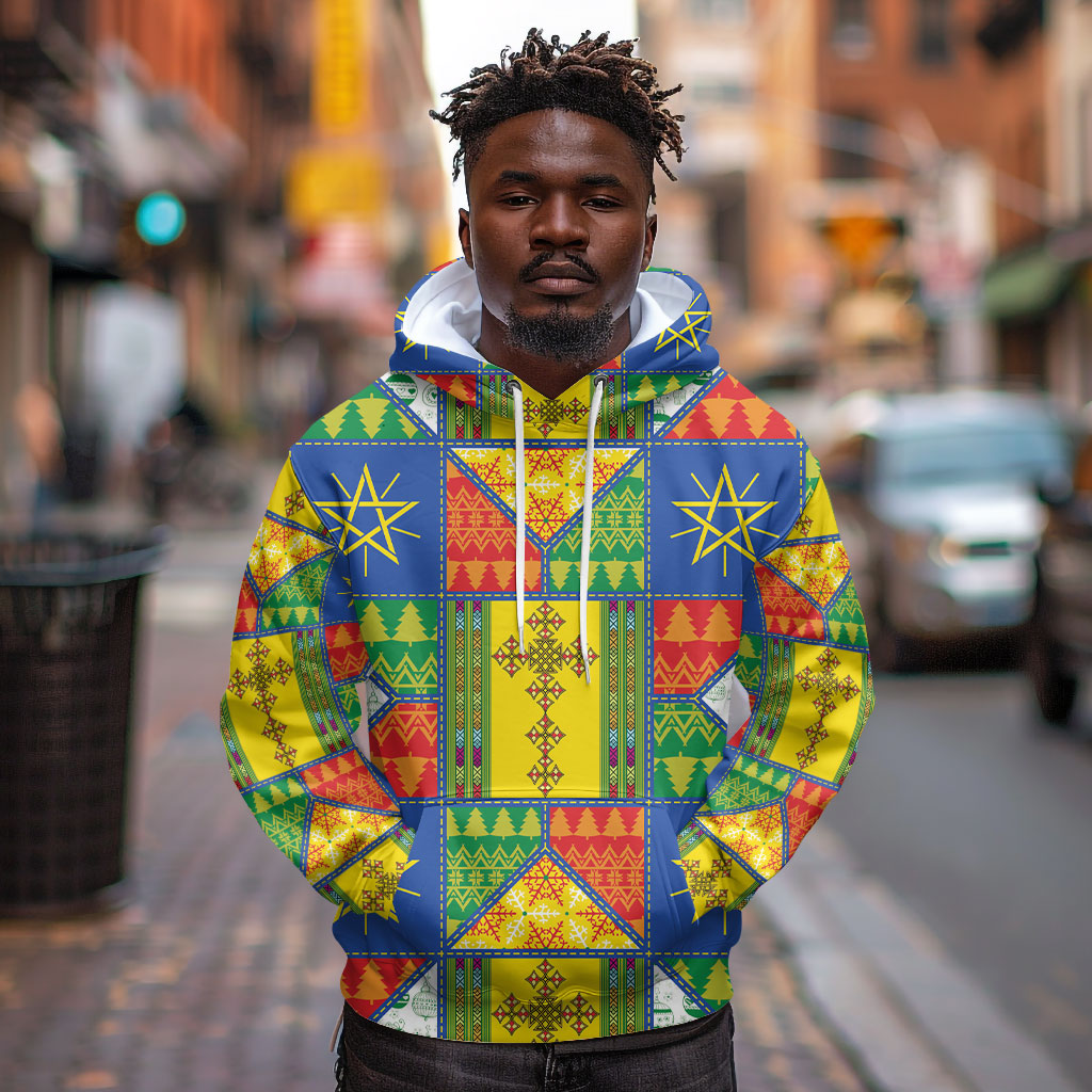 Ethiopia Christmas Hoodie Patchwork Style