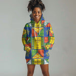 Ethiopia Christmas Hoodie Dress Patchwork Style