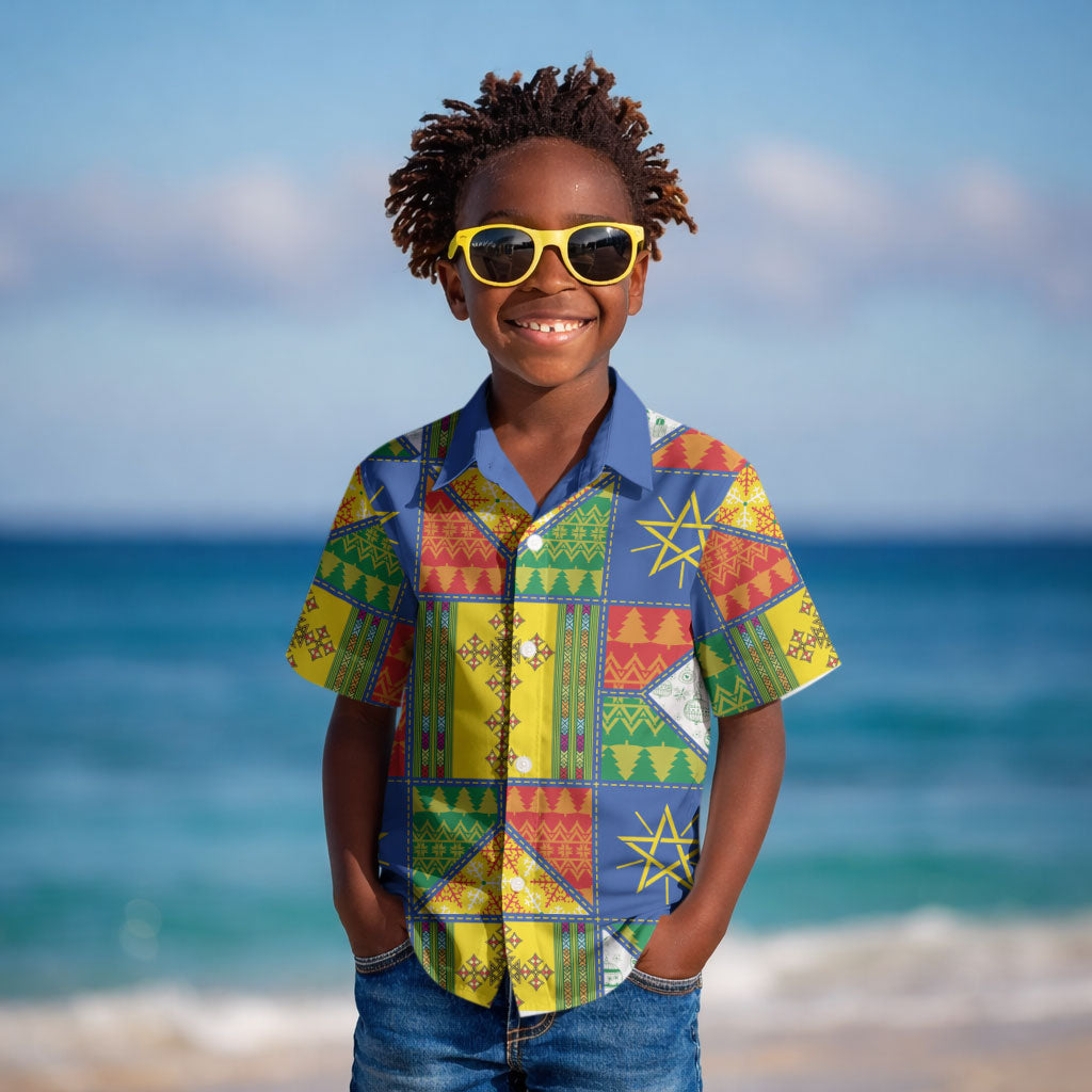 Ethiopia Christmas Kid Hawaiian Shirt Patchwork Style