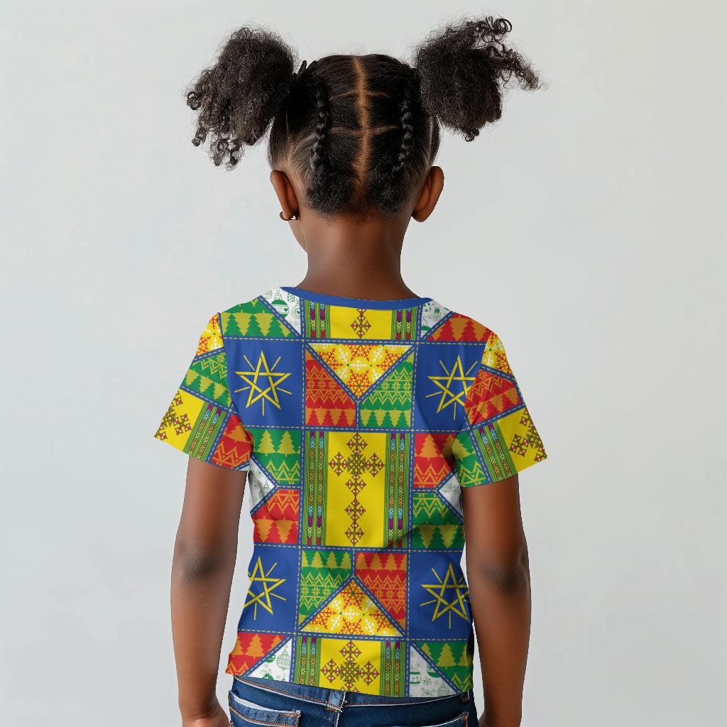 Ethiopia Christmas Kid T shirt Patchwork Style