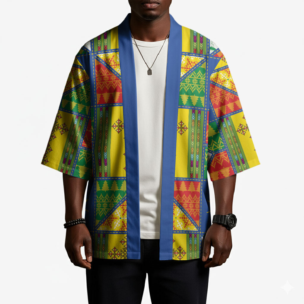 Ethiopia Christmas Kimono Patchwork Style