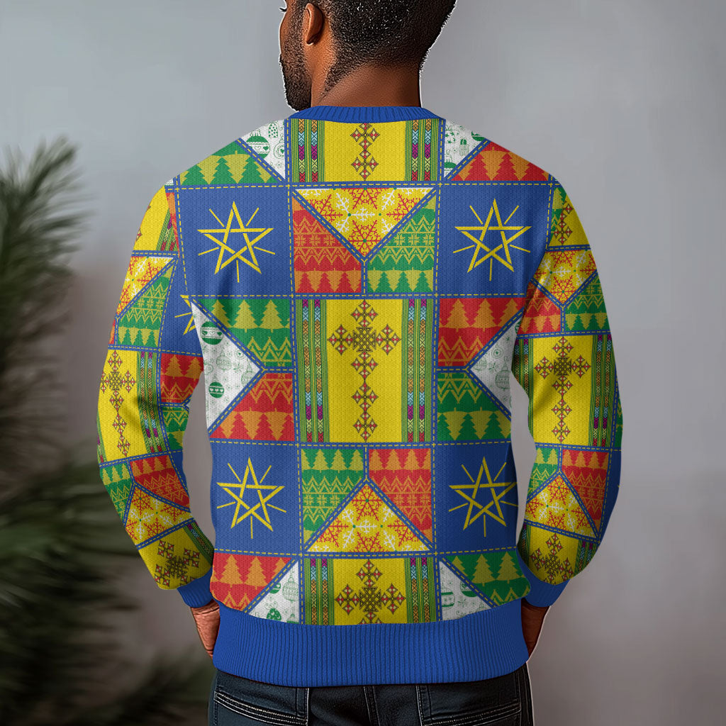 Ethiopia Christmas Ugly Christmas Sweater Patchwork Style