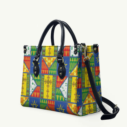 Ethiopia Christmas Leather Bag Patchwork Style