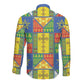 Ethiopia Christmas Long Sleeve Button Shirt Patchwork Style