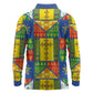 Ethiopia Christmas Long Sleeve Polo Shirt Patchwork Style
