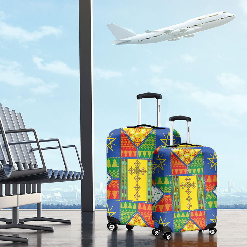 Ethiopia Christmas Luggage Cover Patchwork Style