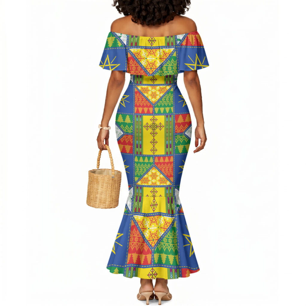 Ethiopia Christmas Mermaid Dress Patchwork Style