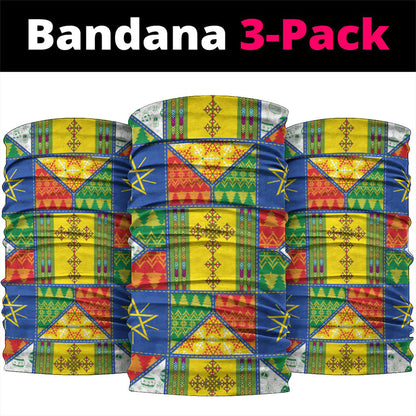 Ethiopia Christmas Neck Gaiter Patchwork Style