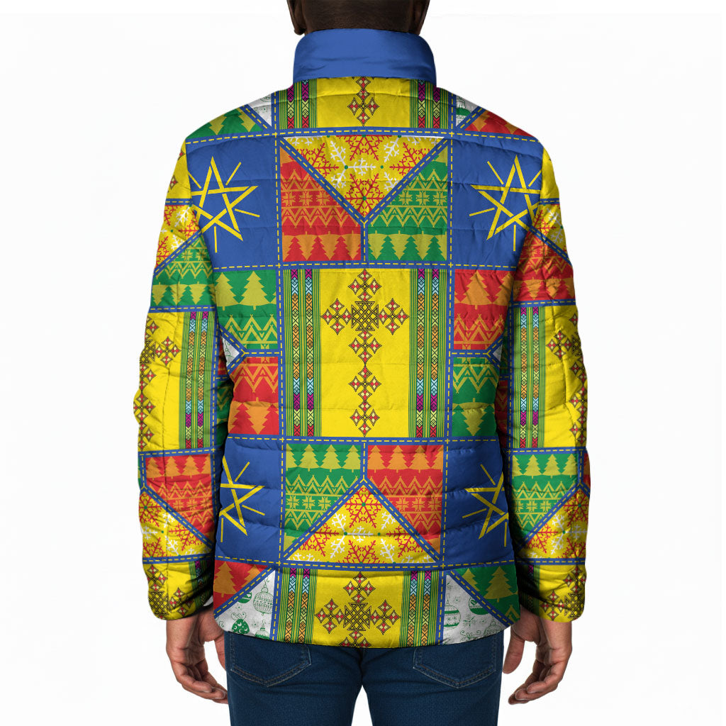 Ethiopia Christmas Padded Jacket Patchwork Style