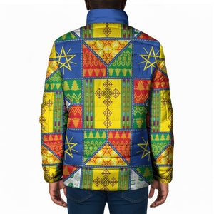 Ethiopia Christmas Padded Jacket Patchwork Style
