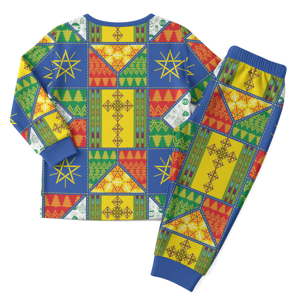 Ethiopia Christmas Pajama Set Patchwork Style