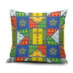 Ethiopia Christmas Pillow Cover Patchwork Style