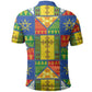 Ethiopia Christmas Polo Shirt Patchwork Style