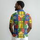 Ethiopia Christmas Polo Shirt Patchwork Style