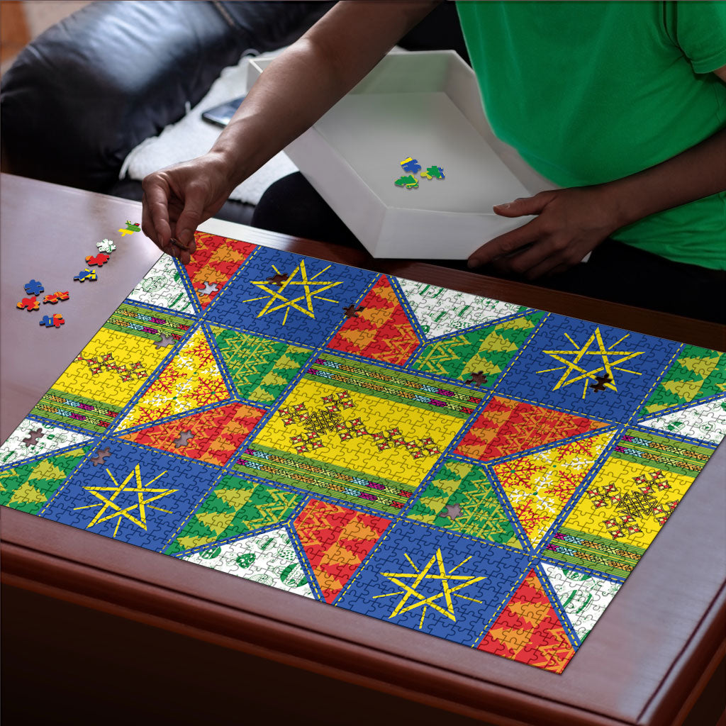 Ethiopia Christmas Puzzle Patchwork Style