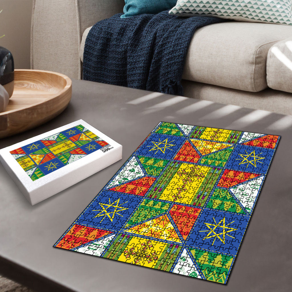 Ethiopia Christmas Puzzle Patchwork Style