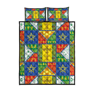 Ethiopia Christmas Quilt Bed Set Patchwork Style