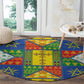 Ethiopia Christmas Round Carpet Patchwork Style