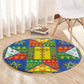 Ethiopia Christmas Round Carpet Patchwork Style