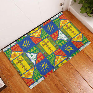 Ethiopia Christmas Rubber Doormat Patchwork Style
