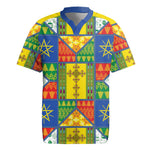 Ethiopia Christmas Rugby Jersey Patchwork Style