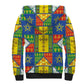 Ethiopia Christmas Sherpa Hoodie Patchwork Style