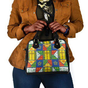 Ethiopia Christmas Shoulder Handbag Patchwork Style