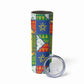 Ethiopia Christmas Skinny Tumbler Patchwork Style