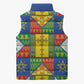 Ethiopia Christmas Sleeveless Puffer Jacket Patchwork Style