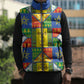 Ethiopia Christmas Sleeveless Puffer Jacket Patchwork Style