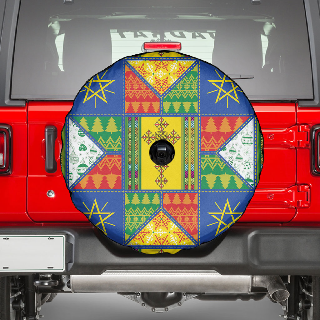 Ethiopia Christmas Spare Tire Cover Patchwork Style