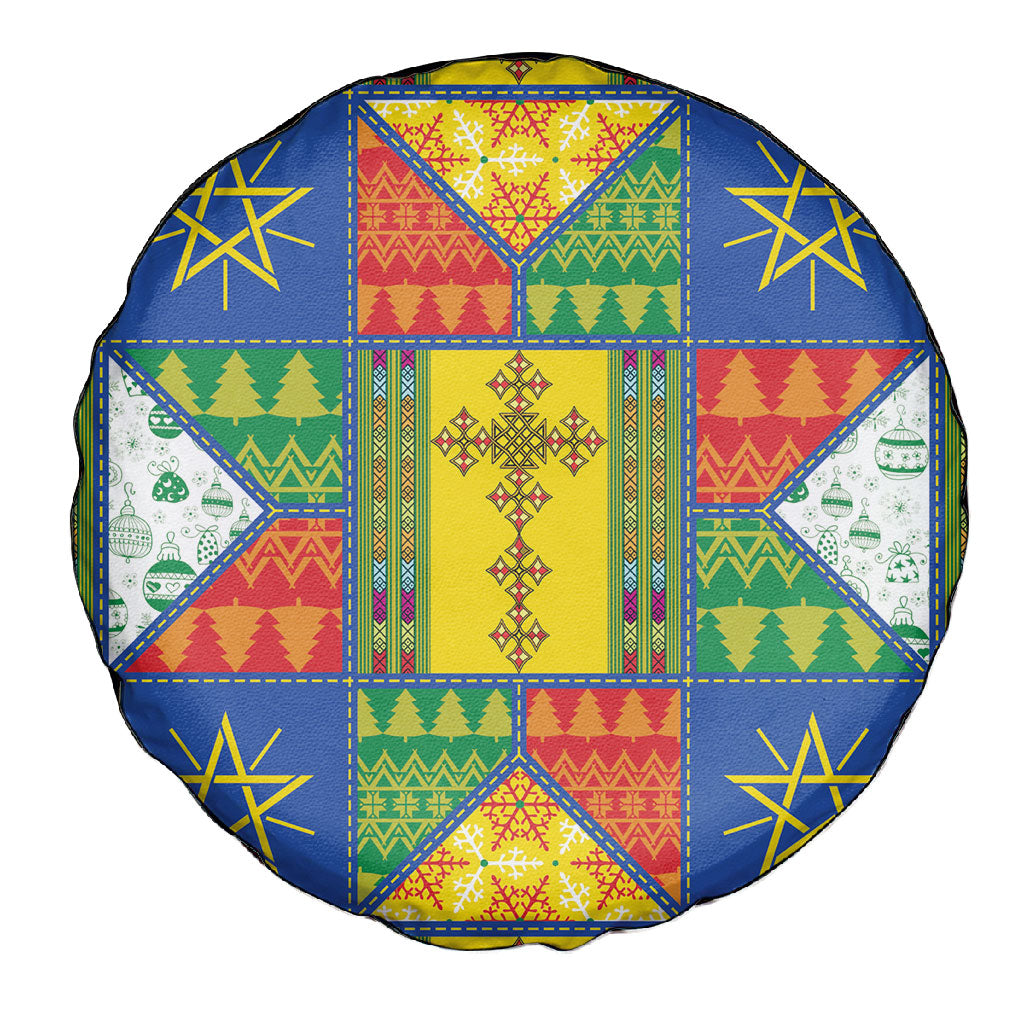Ethiopia Christmas Spare Tire Cover Patchwork Style