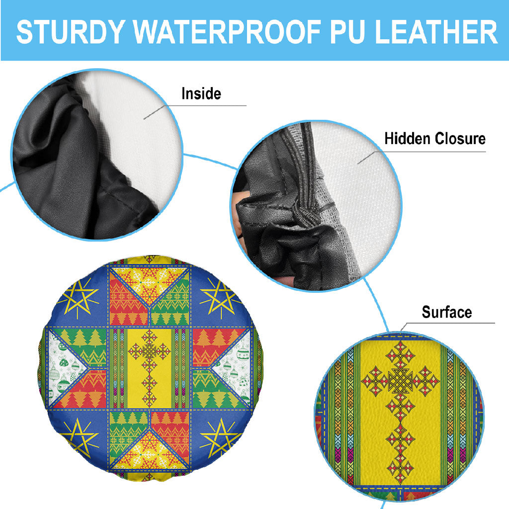 Ethiopia Christmas Spare Tire Cover Patchwork Style