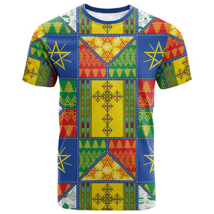 Ethiopia Christmas T shirt Patchwork Style