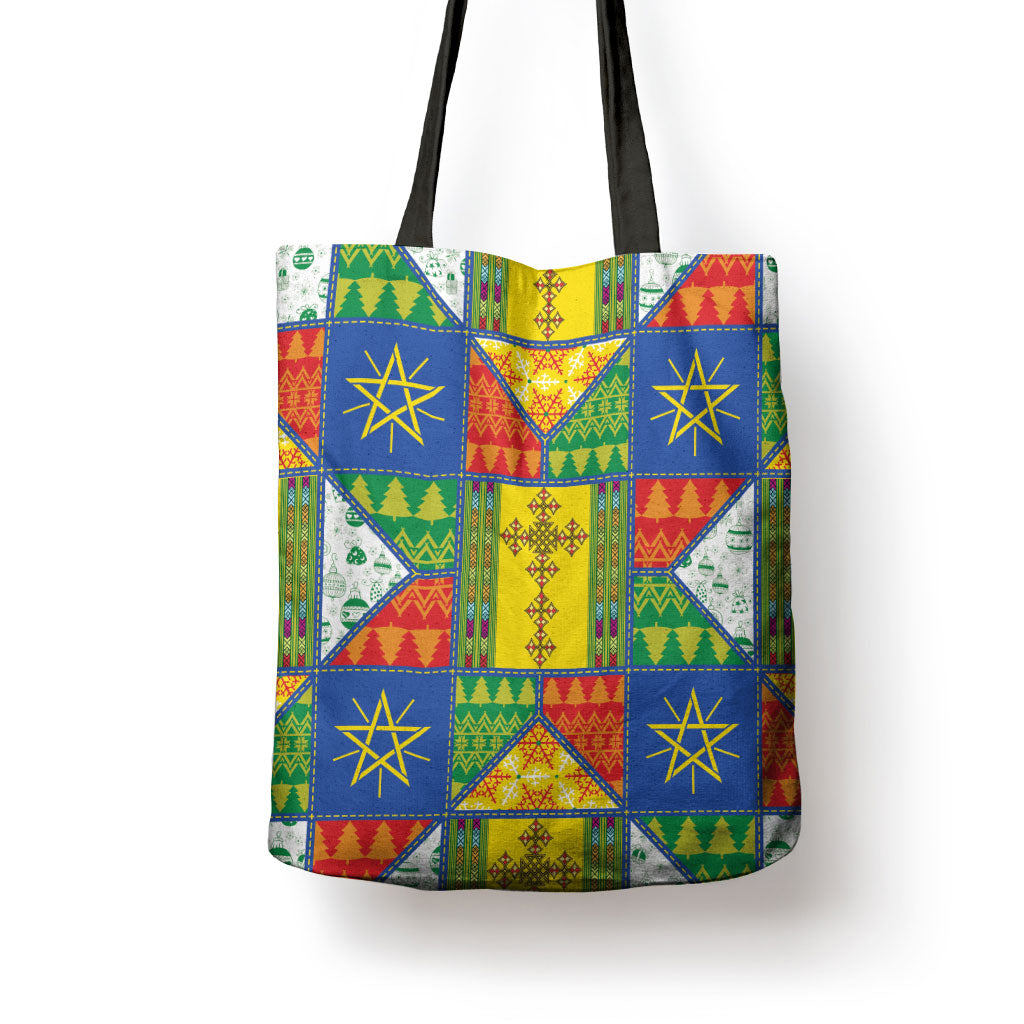 Ethiopia Christmas Tote Bag Patchwork Style