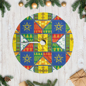 Ethiopia Christmas Tree Skirt Patchwork Style
