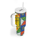 Ethiopia Christmas Tumbler With Handle Patchwork Style