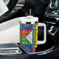 Ethiopia Christmas Tumbler With Handle Patchwork Style