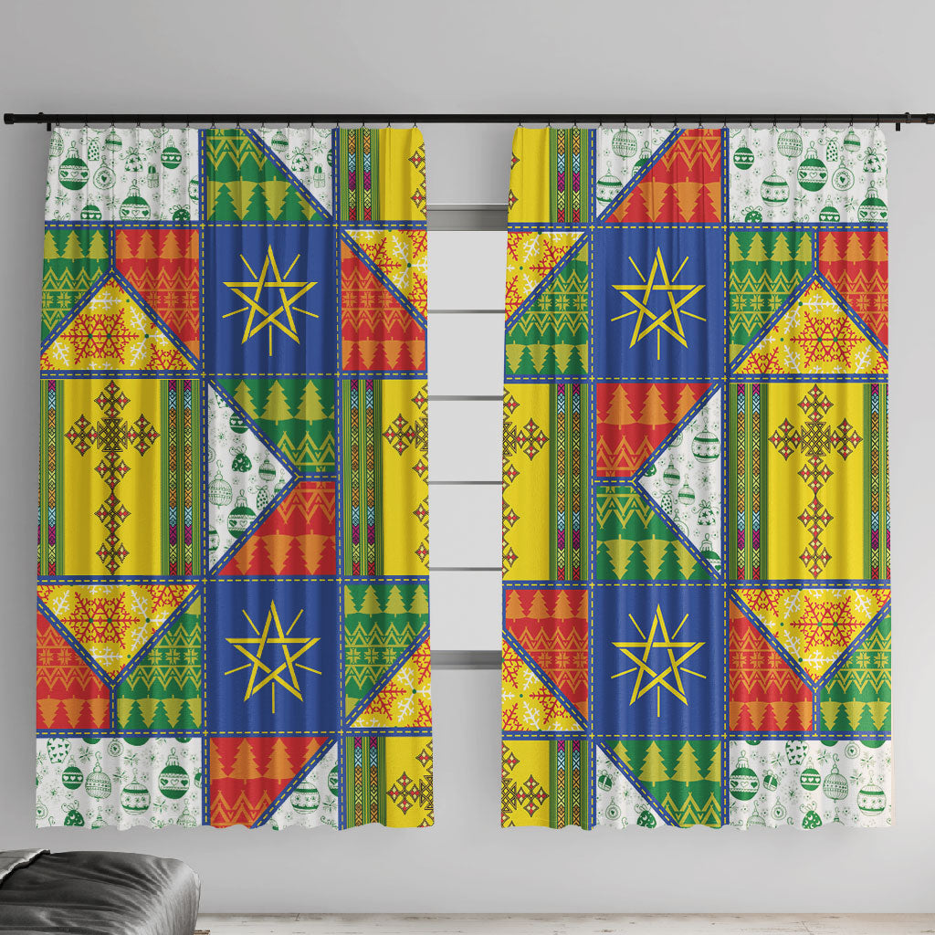 Ethiopia Christmas Window Curtain Patchwork Style