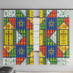 Ethiopia Christmas Window Curtain Patchwork Style