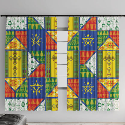 Ethiopia Christmas Window Curtain Patchwork Style