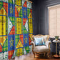 Ethiopia Christmas Window Curtain Patchwork Style