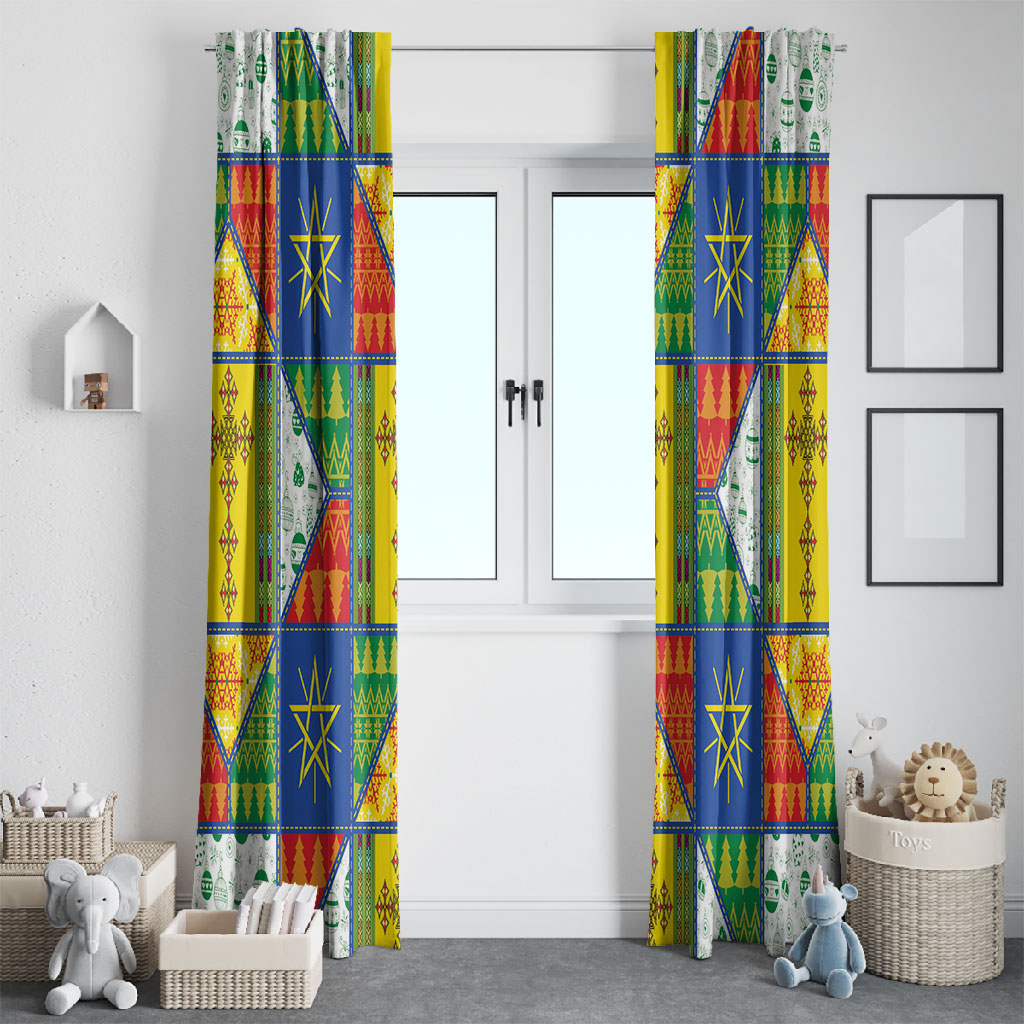 Ethiopia Christmas Window Curtain Patchwork Style