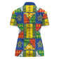 Ethiopia Christmas Women Polo Shirt Patchwork Style