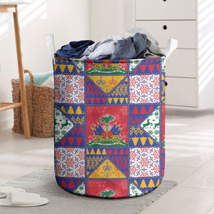 Haiti Christmas Laundry Basket Patchwork Style